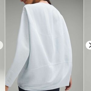 2023 Lululemon Back in Action Long Sleeve Pique Fabric Powder Blue Size 8